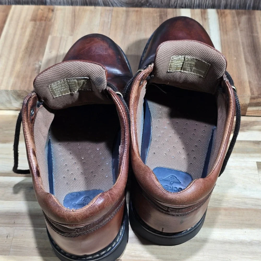 Dockers Shoes Mens 9.5M Brown Leather Rugged Oxford Casual Lug Sole Comfort Gorp